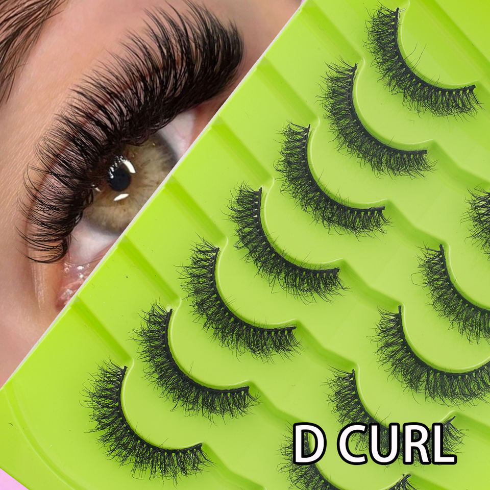 Cat-eye fluffy winged lashes — 7 pairs · GP37 · 9