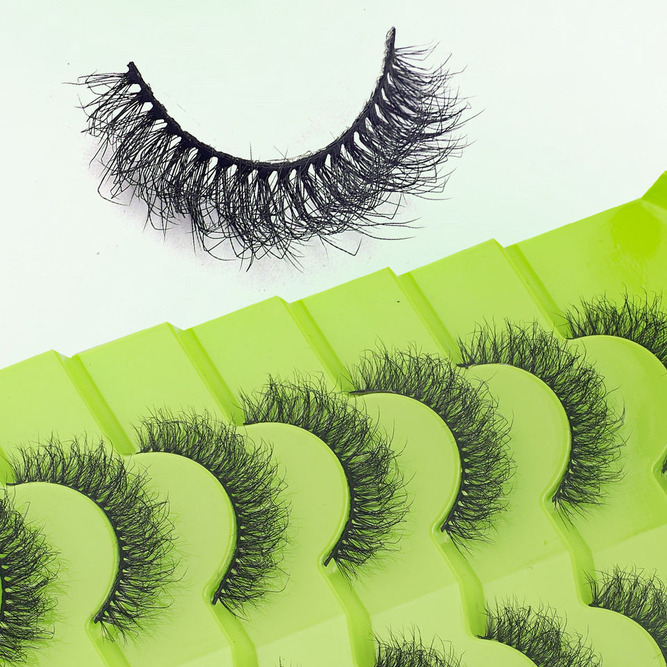 Cat-eye fluffy winged lashes — 7 pairs · GP37 · 11