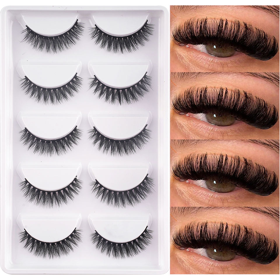 Natural segmented 3D lashes — 5 pairs · S01 · 11