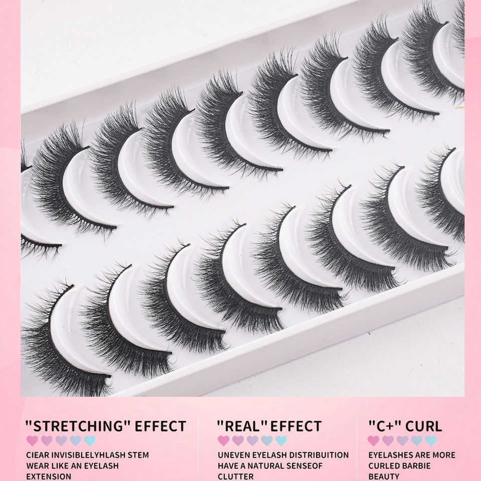 Natural everyday lashes — 10 pairs · G007 · 13