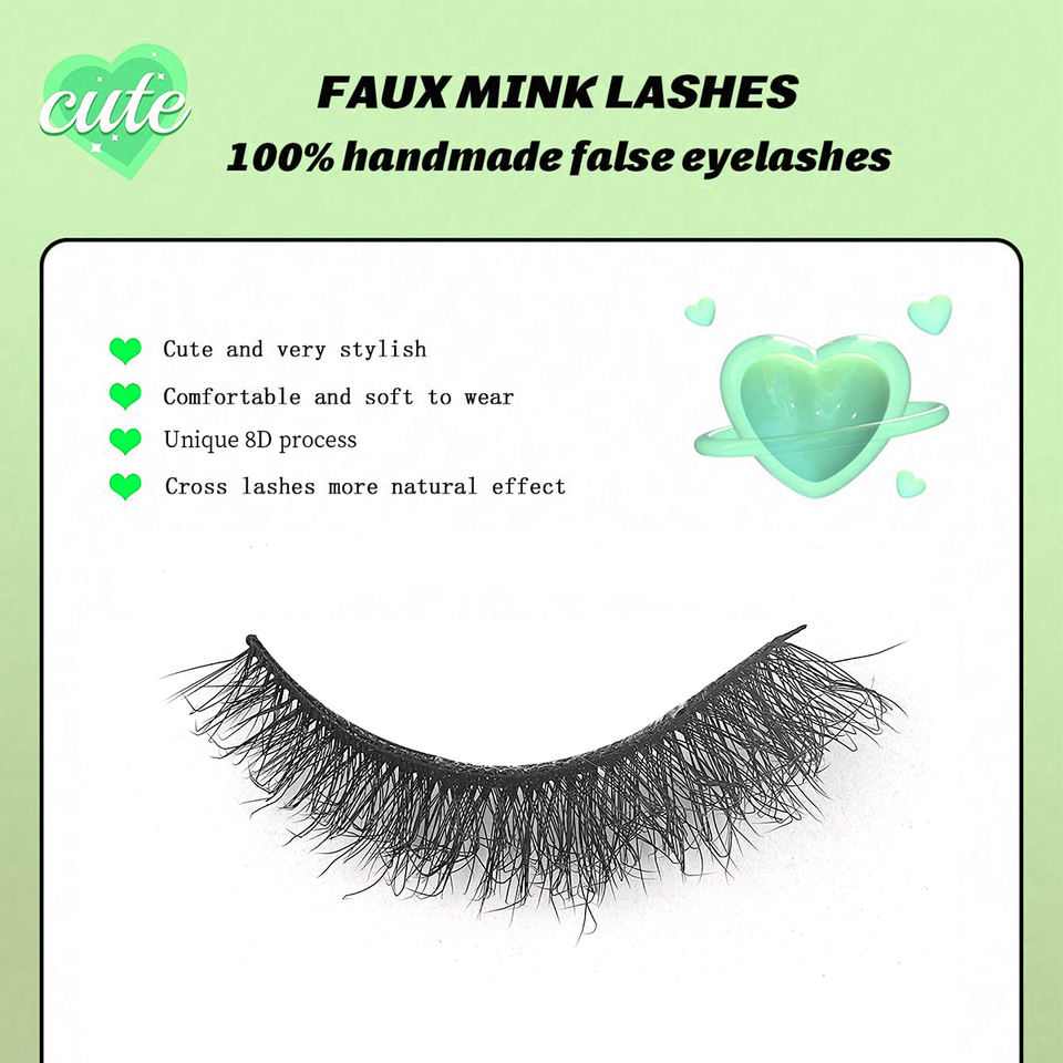 Elongated cat-eye lashes — 5 pairs · GP40 · 14