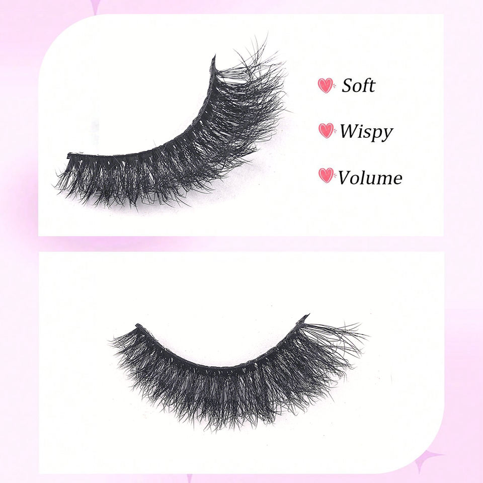 Dramatic 3D volume lashes — 10 pairs · LD28 · 15