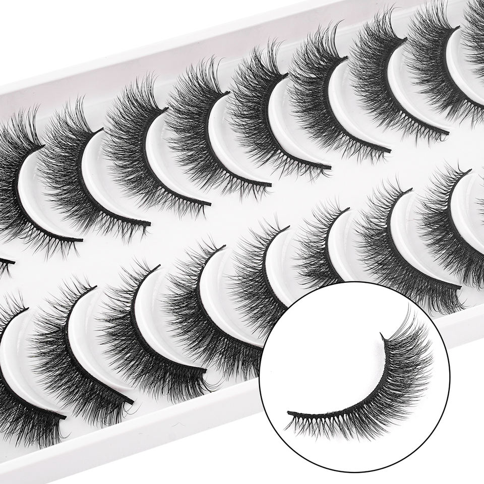 Natural beginner lashes — 10 pairs · FOX01 · 12