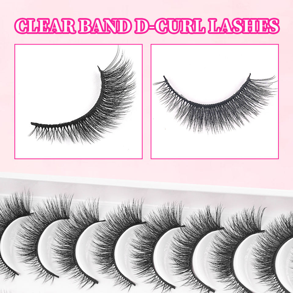 Natural beginner lashes — 10 pairs · FOX01 · 14