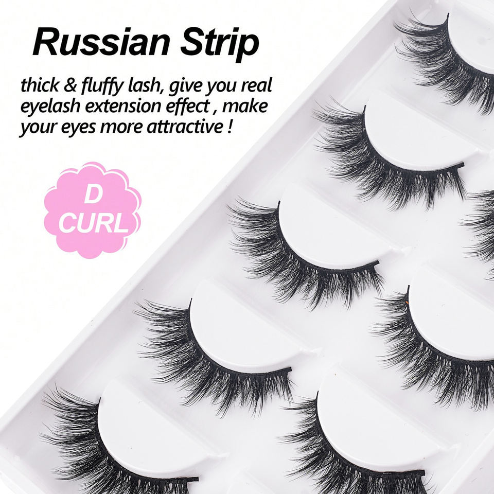 Natural 3D volume lashes — 5 pairs · S03 · 14