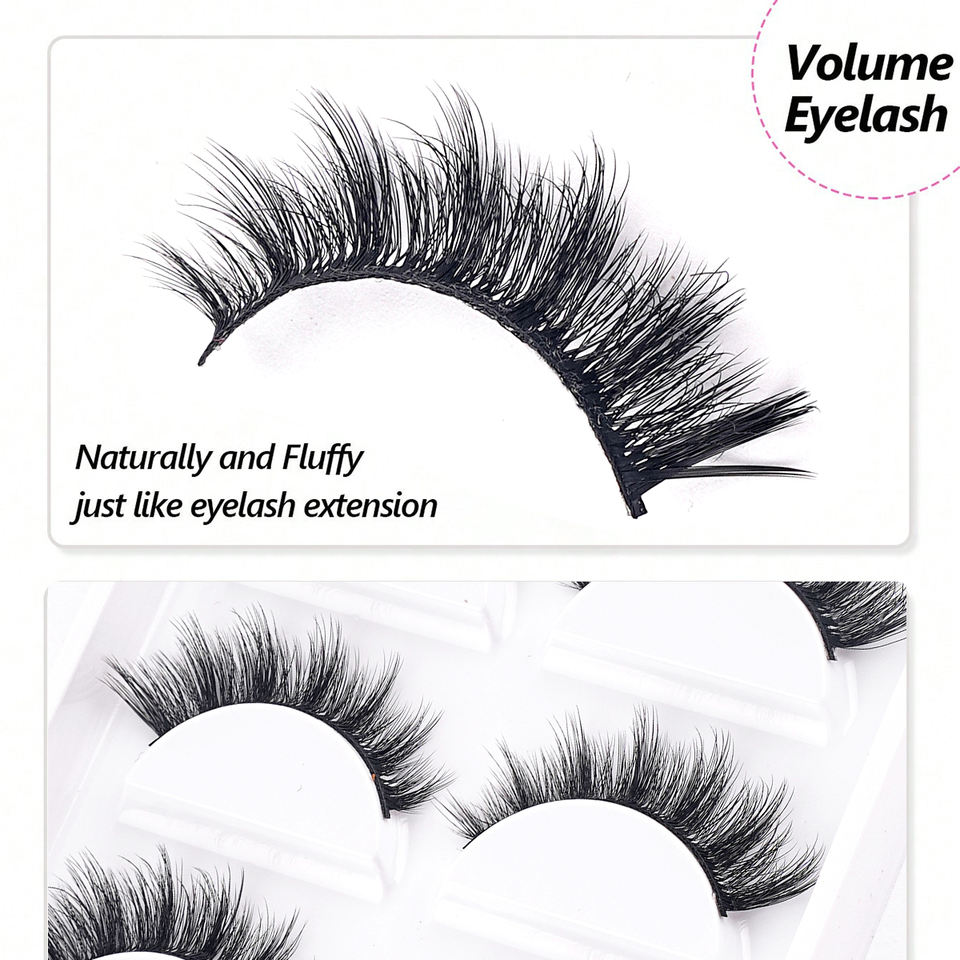 Natural 3D volume lashes — 5 pairs · S03 · 15