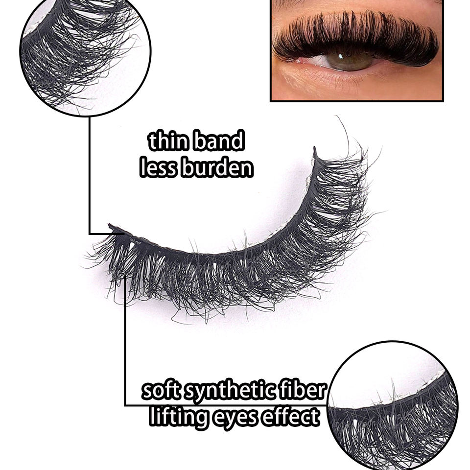 Layered mixed-volume lashes — 10 pairs · MIX02 · 15