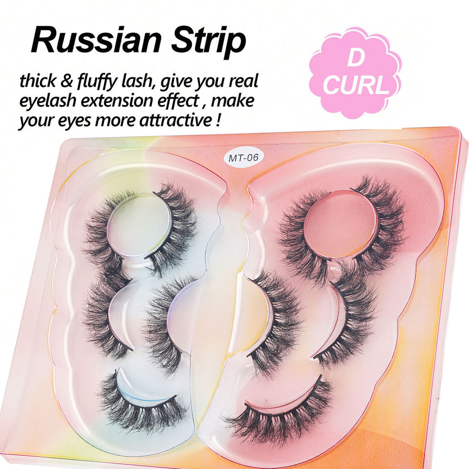 Mixed-style iridescent lashes — 5 pairs · MT06 · 12