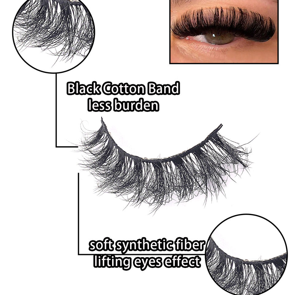 Mixed-style iridescent lashes — 5 pairs · MT06 · 15
